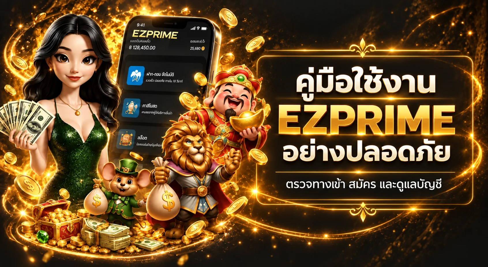 EZPRIME คู่มือใช้งานปลอดภัย ตรวจทางเข้าและบัญชี